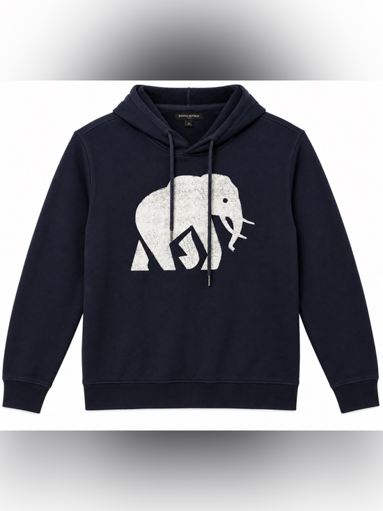 Banana Republic Other - Banana Republic Men's Navy Elephant Graphic Hoodie Sweatershirt-M